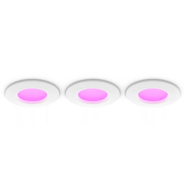 Vstavané svietidlo Philips Slim downlight S (90mm), 3ks biele

