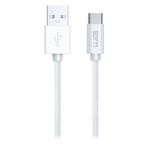 Kábel WG USB-A/USB-C, 3A, 2 m biely

