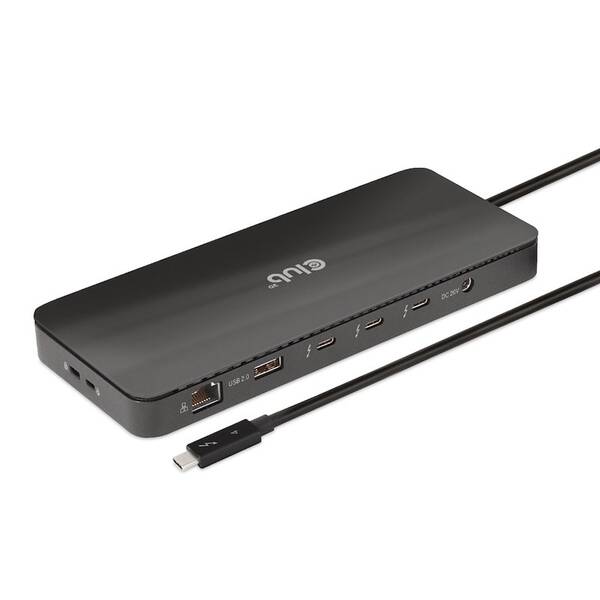Dokovacia stanica Club3D Thunderbolt 4, 3xUSB-C, 3xUSB-A, PD čierna

