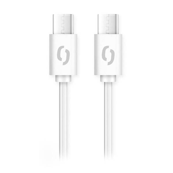 Kábel Aligator Power 60W, USB-C/USB-C, 3A, 1m biely

