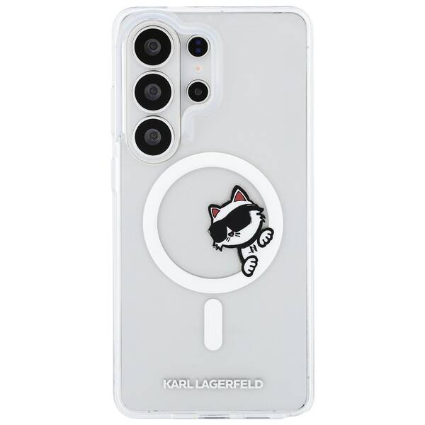 Kryt na mobil Karl Lagerfeld IML Choupette Peekaboo Logo Magnetic na Samsung Galaxy S26 Ultra priehľadný

