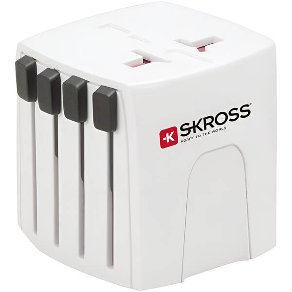 Cestovný adaptér SKROSS pre 150 krajín MUV Micro, 2.5A max. biely

