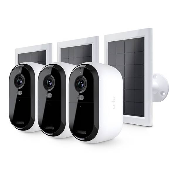 IP kamera Arlo Essential Gen.2 Bundle 2K Outdoor Security, 3 ks + 3 ks solárny panel biela

