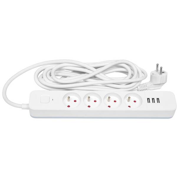 Kábel predlžovací ECOLITE FU4-1 1,5M 3×USB 

