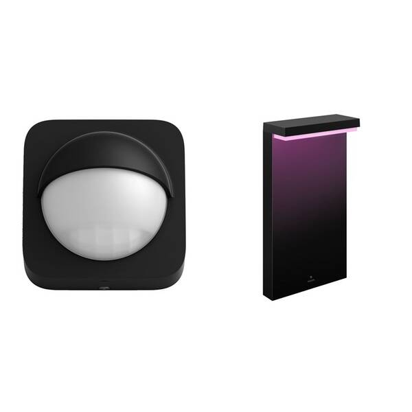 Svietidlo vonkajšie Philips Nyro White and Color Ambiance, sloupek - černé + Detektor pohybu Philips Hue Outdoor (8719514342262) černé čierne

