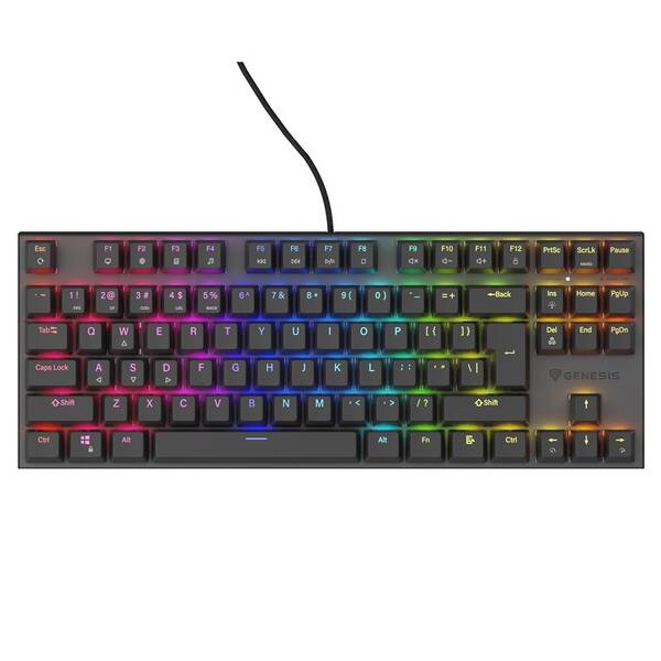 Klávesnica Genesis THOR 303 TKL, RGB, Outemu Peach Silent, US layout čierna


