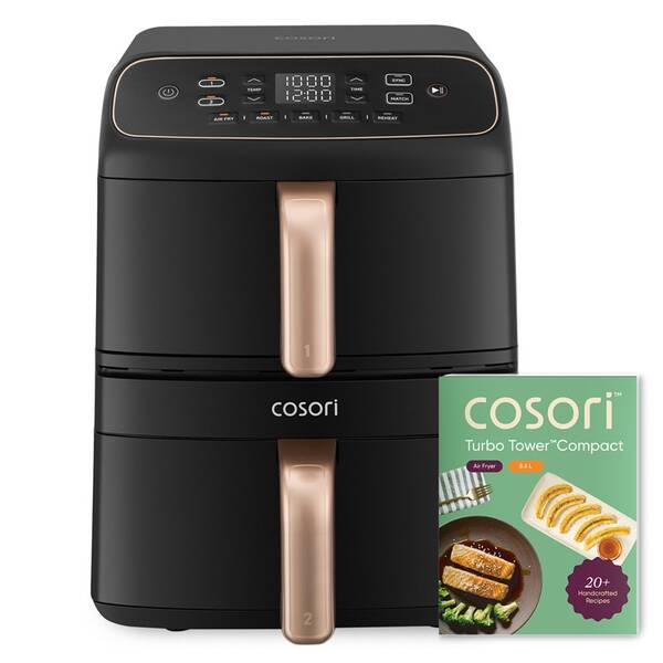Fritéza teplovzdušná COSORI Turbo Tower Compact, 8,6 l čierna

