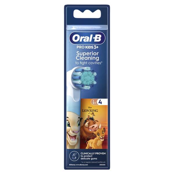 Náhradné hlavice Oral-B Pro Kids 3+ Leví kráľ (4 ks) 

