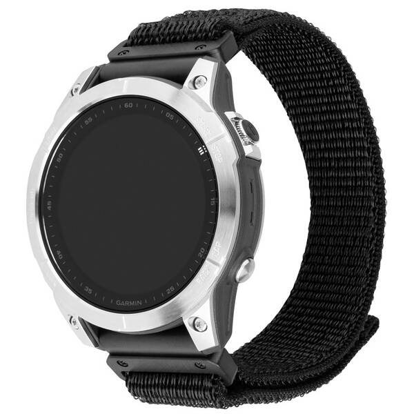 Remienok FIXED Nylon Sporty Strap na Garmin QuickFit 26mm čierny

