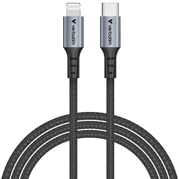Kábel Verbatim Sync & Charge USB-C/Lightning 1,2m čierny

