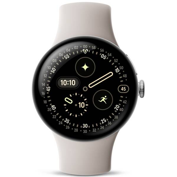 Inteligentné hodinky Google Pixel Watch 4 41 mm - Porcelain / Silver strieborné

