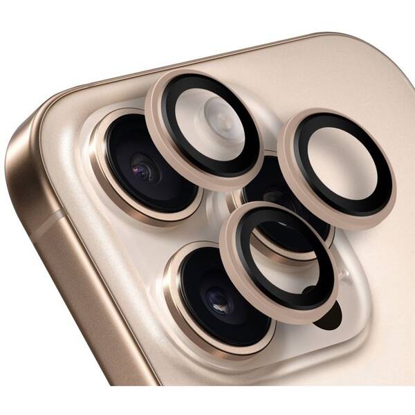 Ochranné sklo šošovky fotoaparátu Obal:Me Lens Protector na Apple iPhone 16 Pro/16 Pro Max béžové


