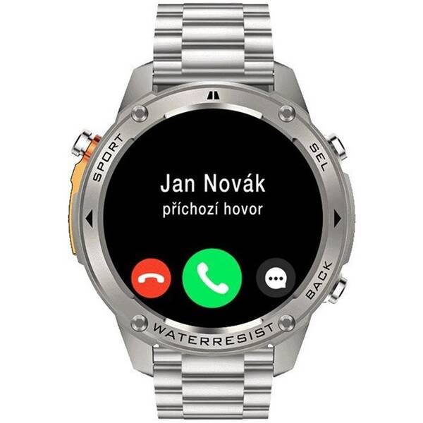 Inteligentné hodinky Aligator Watch GPS strieborné

