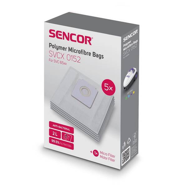 Vrecká pre vysávače Sencor SVC 65BL/GR/VT/YL (5 ks) 

