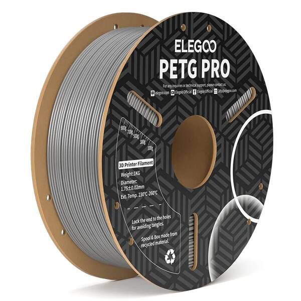 Tlačová struna (filament) Elegoo PETG P 1,75mm sivý

