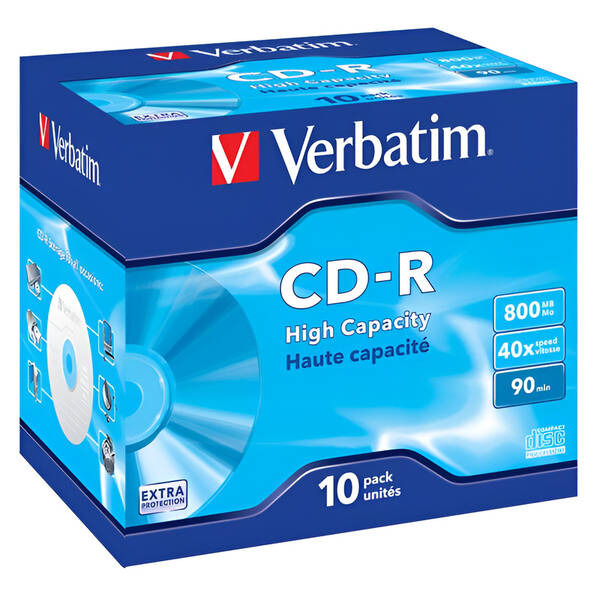 Disk Verbatim CD-R DL 800MB/90min, 40x, jewel box, 10ks 

