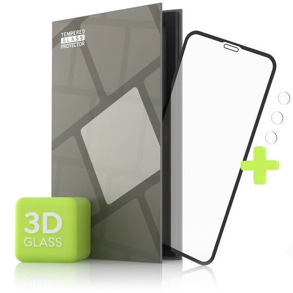 Tvrdené sklo Tempered Glass Protector 3D na Apple iPhone 11 Pro Max + sklo na čočku čierne

