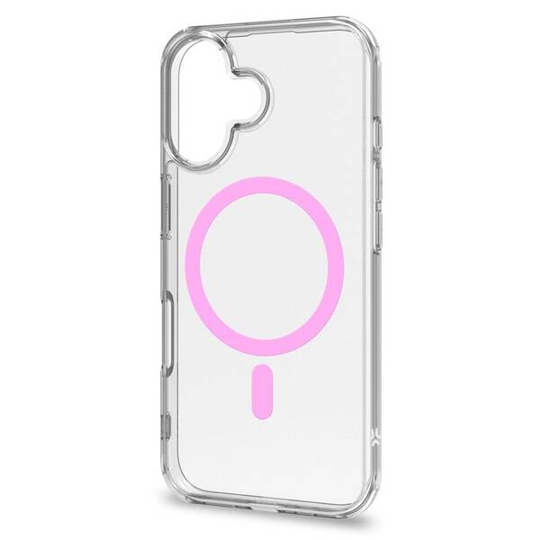 Kryt na mobil Celly Gelskinmag na Apple iPhone 16 ružový/priehľadný

