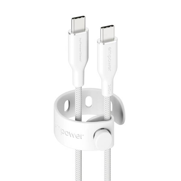 Kábel PanzerGlass empower USB-C/USB-C, 240 W, 2m biely

