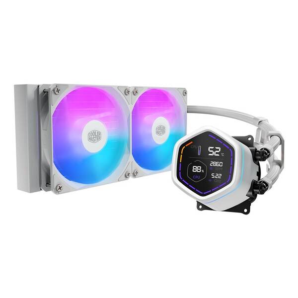 Vodný chladič Cooler Master MasterLiquid Core Nex Digital 240 White ARGB biely


