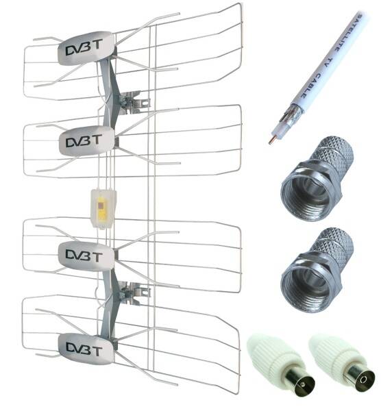 Vonkajšia anténa Solight DVB-T anténa - sito, VHF/UHF, 35dB vr. zosilňovače 


