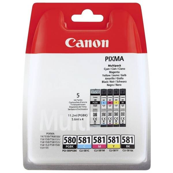 Cartridge Canon PGI-580/CLI-581 Multi pack, 400/1660 strán, CMYK 

