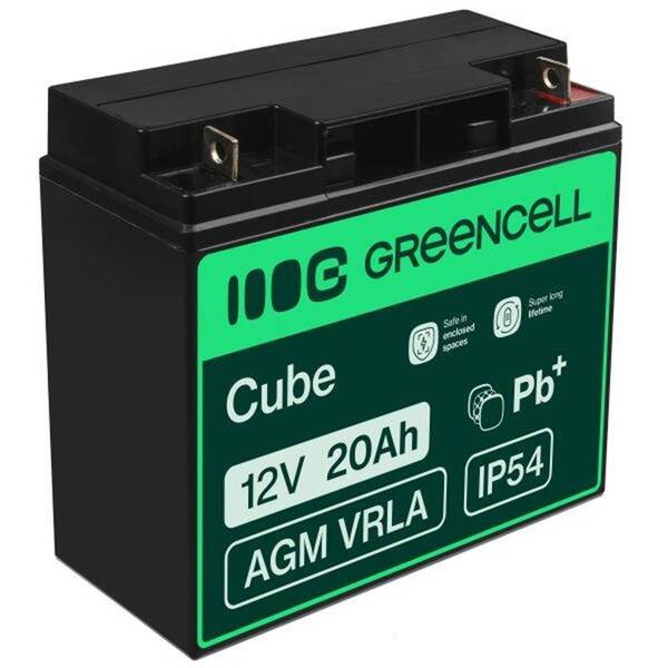 Olovený akumulátor Green Cell AGM batéria, 12V, 20Ah čierny

