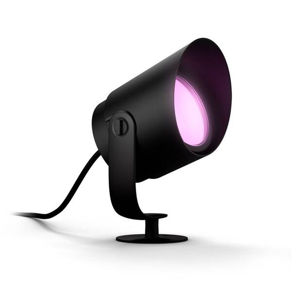 Svietidlo vonkajšie Philips Lily XL White and Color Ambiance Spot, bez zdroja čierne

