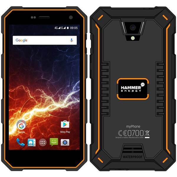 Mobilný telefón myPhone Hammer Energy LTE Dual SIM čierny/oranžový

