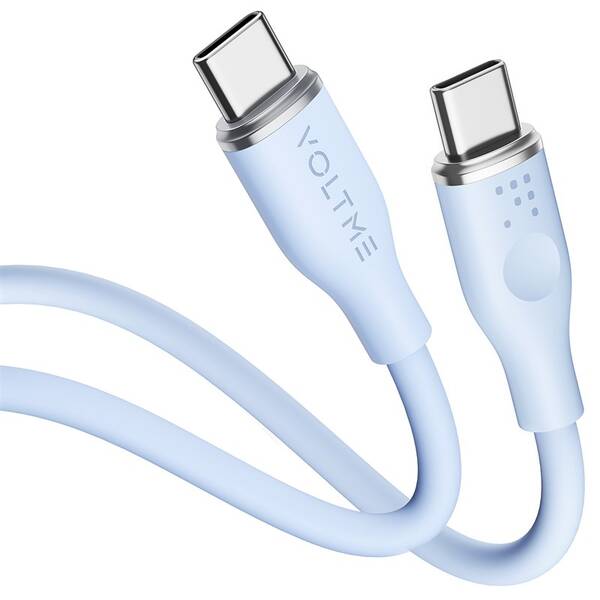 Kábel Voltme Powerlink Moss Series USB-C/USB-C, CTC 3A/60W 1m modrý

