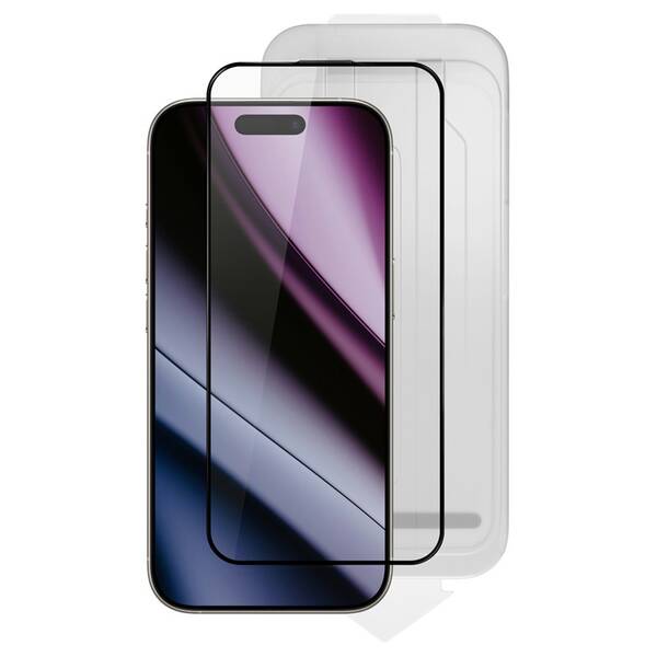 Tvrdené sklo Epico ImpactCeramic Glass 3D DF na Apple iPhone 14 Pro/15/16 s aplikátorom 

