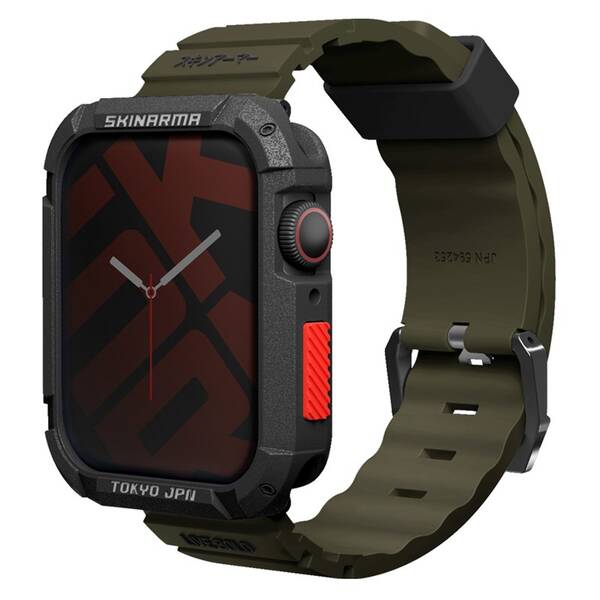 Remienok Skinarma Shokku na Apple Watch 45/44/42 mm zelený

