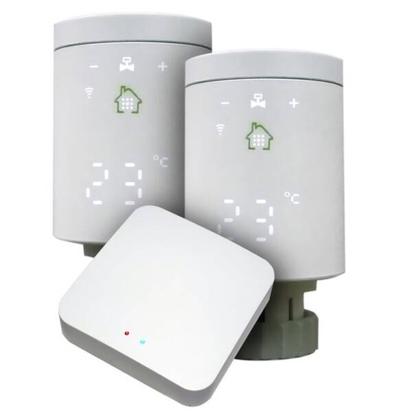 Bezdrôtová termohlavica Xtend Home TRV-H101 set (2ks + jednotka) biela

