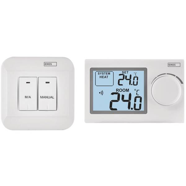 Termostat EMOS izbový, manuálny, bezdrôtový, P5614 

