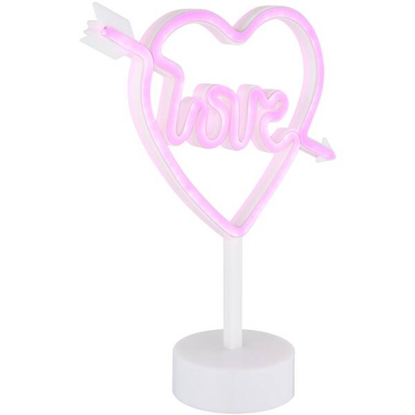 Stolná lampa GLOBO neon Armor biela

