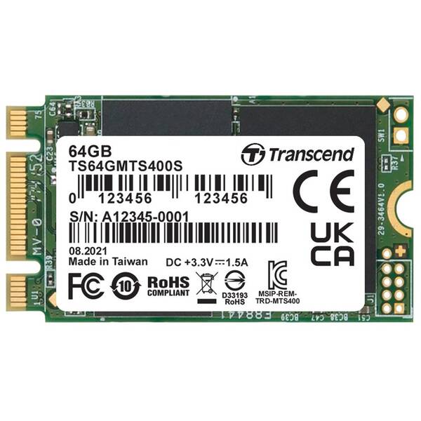 SSD Transcend MTS400S 64GB M.2 2242 

