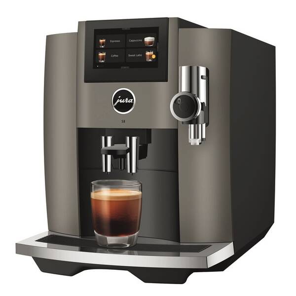 Automatický kávovar Jura S8 Dark Inox sivý

