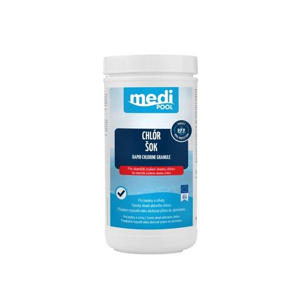 Bazénová chémia mediPOOL Rapid CHLÓR ŠOK 1,0 kg 

