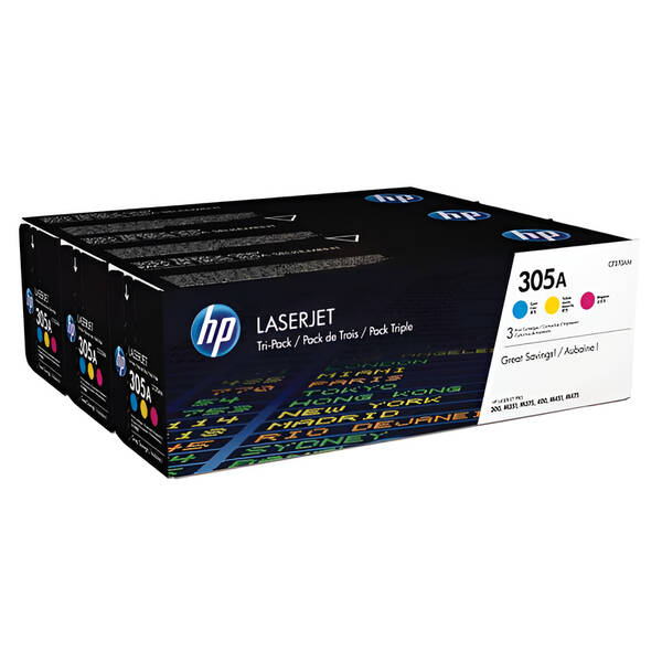 Toner HP 305A, 3x 2 600 strán - CMY 

