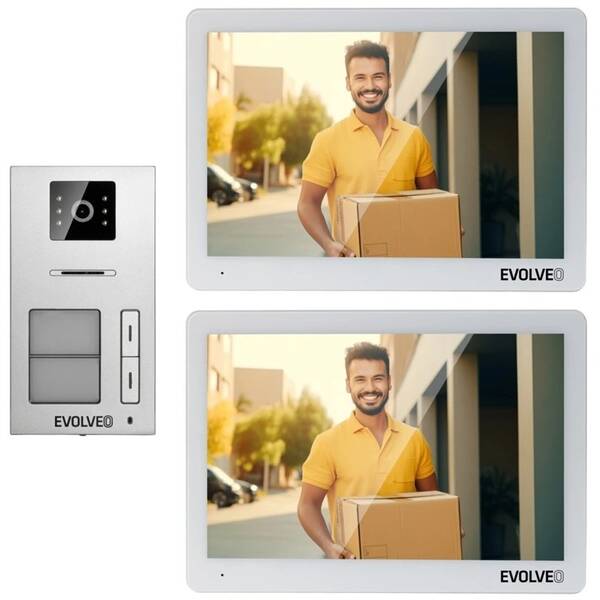 Dverný videotelefón Evolveo DoorPhone 20-2W biely

