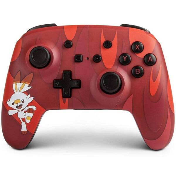 Gamepad PowerA Enhanced Wireless Controller, Nintendo Switch - Pokemon Scorbunny červený

