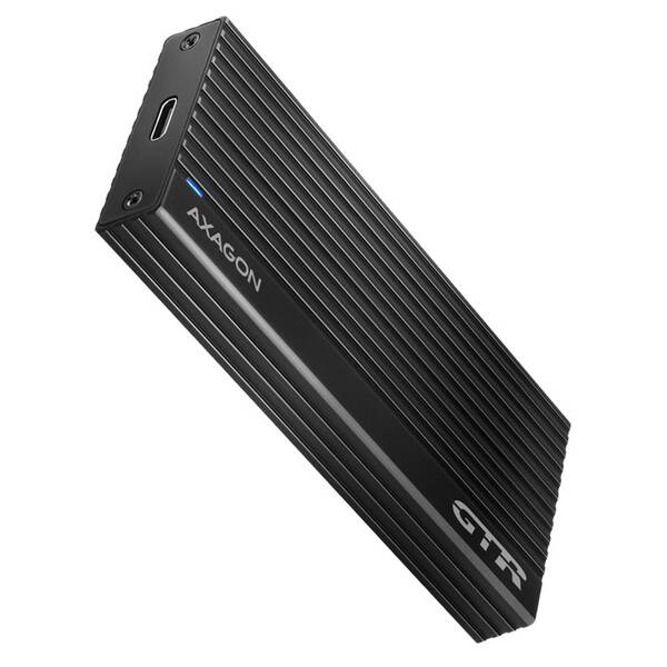 Externý rámček Axagon THIN RIB box, USB-C 3.2 Gen 2 - M.2 NVMe SSD čierny

