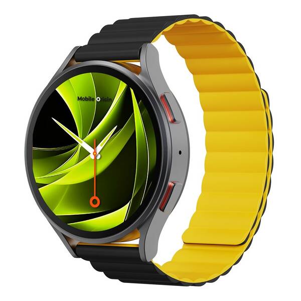 Remienok Mobile Origin Easy Strap Magnetic Watch 22mm čierny/žltý

