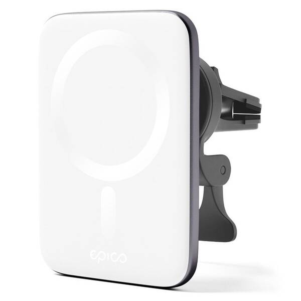 Držiak na mobil Epico Ultrathin Wireless MagSafe strieborný/biely

