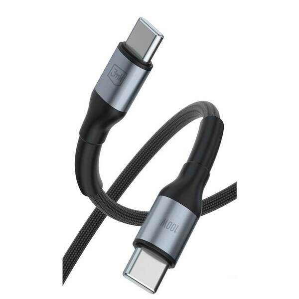 Kábel 3mk Hyper N-SERIES USB-C/USB-C, 100W, 1m čierny

