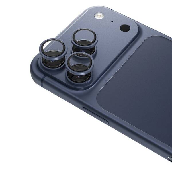 Ochranné sklo šošovky fotoaparátu Epico Aluminium Lens Protectors na Apple iPhone 17 Pro/17 Pro Max modré

