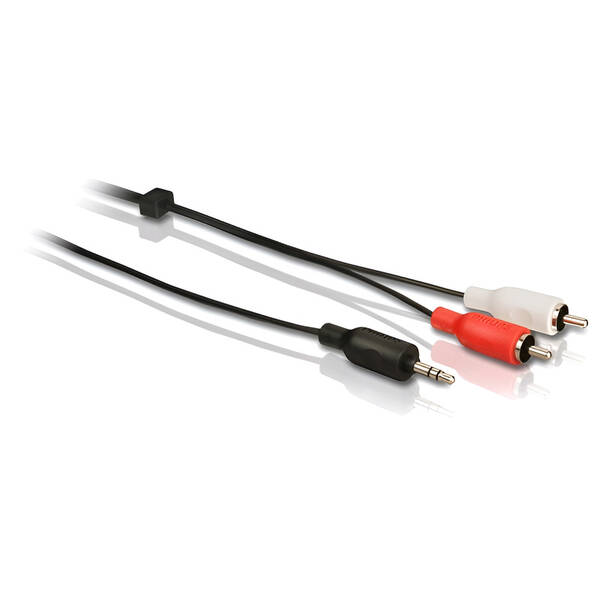 Kábel Philips Jack 3,5 mm/2RCA, 3 m čierny

