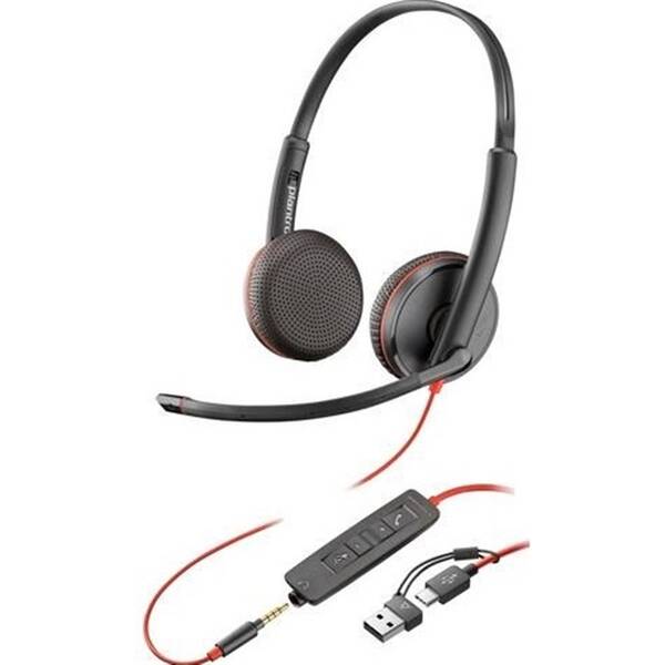 Headset HP Poly Blackwire 3225 Stereo (bulk) čierny

