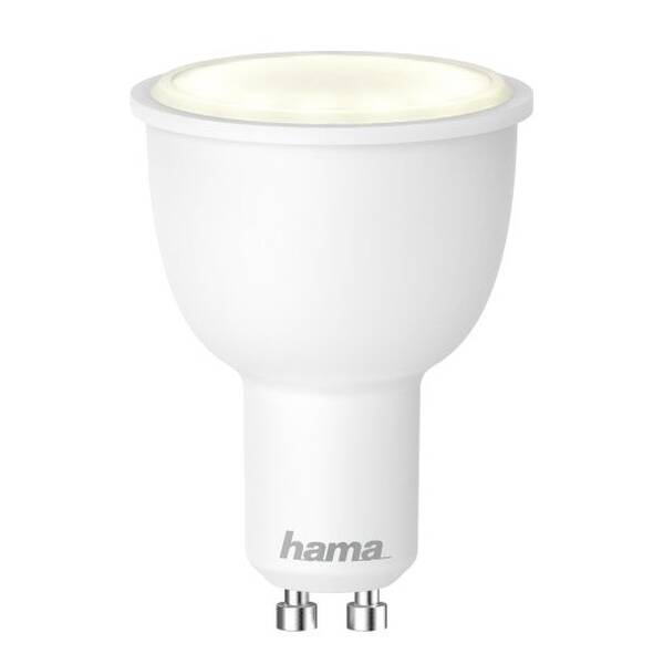 Inteligentná žiarovka Hama SMART WiFi LED, GU10, 4,5 W, biela, stmievateľná 

