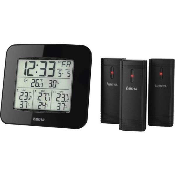 Meteorologická stanica Hama EWS-Trio, 3 čidla čierna

